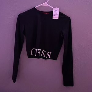 Guess active crop top black